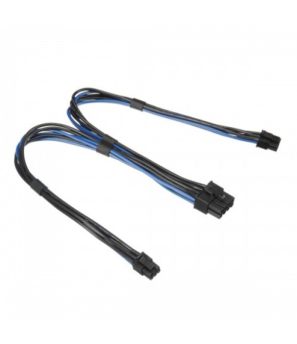 18AWG Dual Mini 6 Pin Male To 8 Pin Male PCI-e Y Splitter Power Cable For Mac Pro